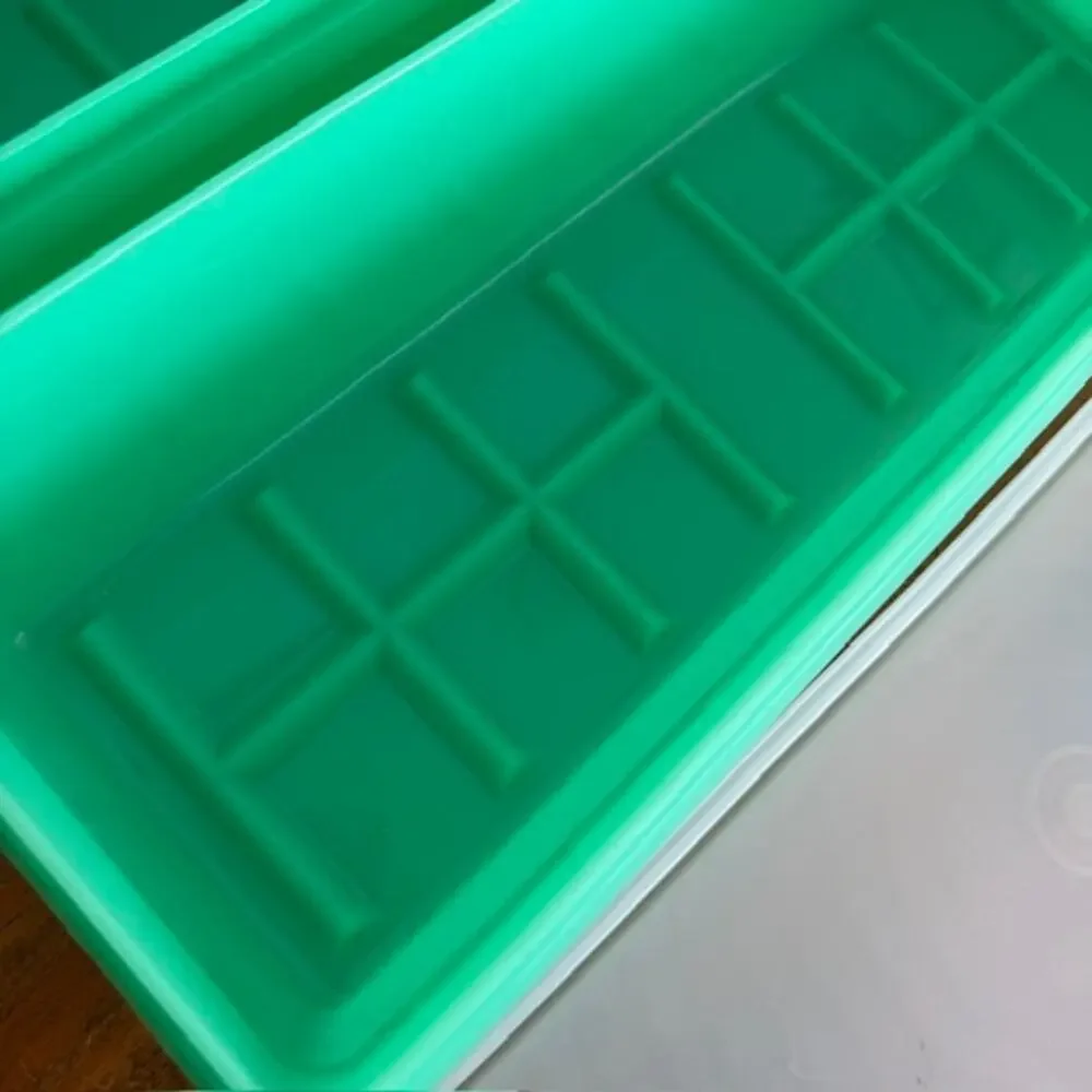 2 Tupperware Jadeite Green Celery & Vegetable Keepers Model #892